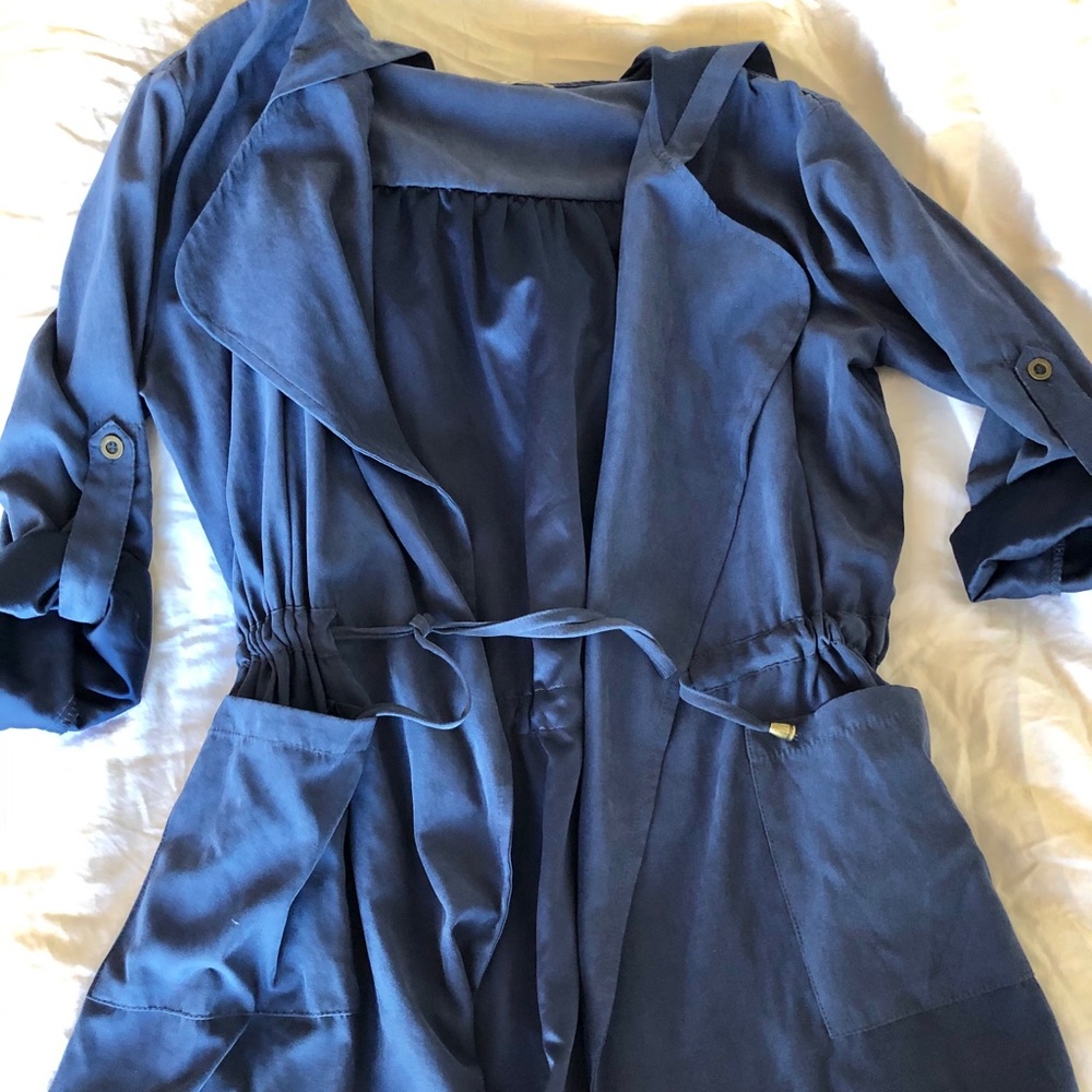 Navy, silky jacket